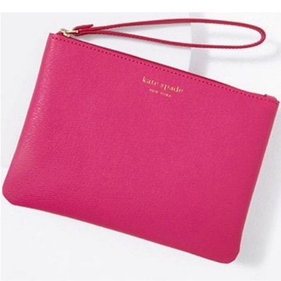 KATE SPADE Keaton Pouch Wristlet Pink - Picture 1 of 12